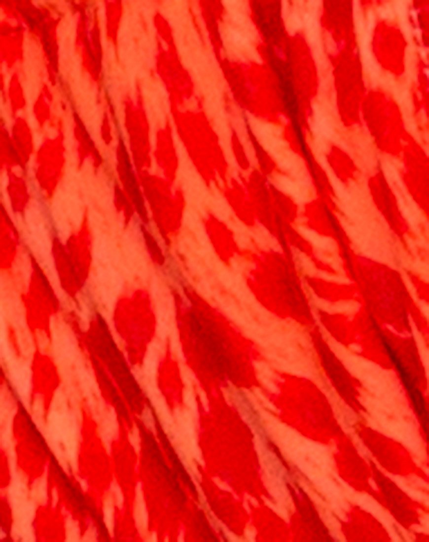 Image de la culotte de bikini Leyna en sable léopard orange