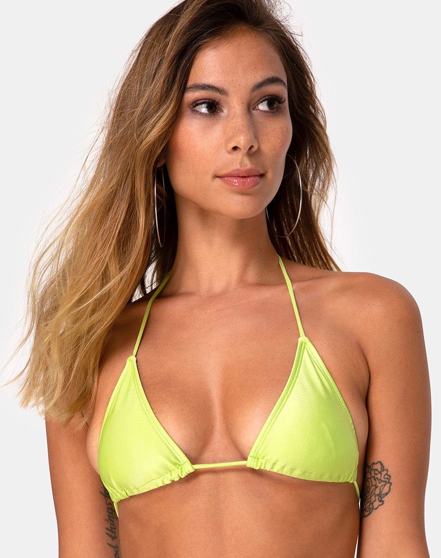 Top de bikini Pami en pistache
