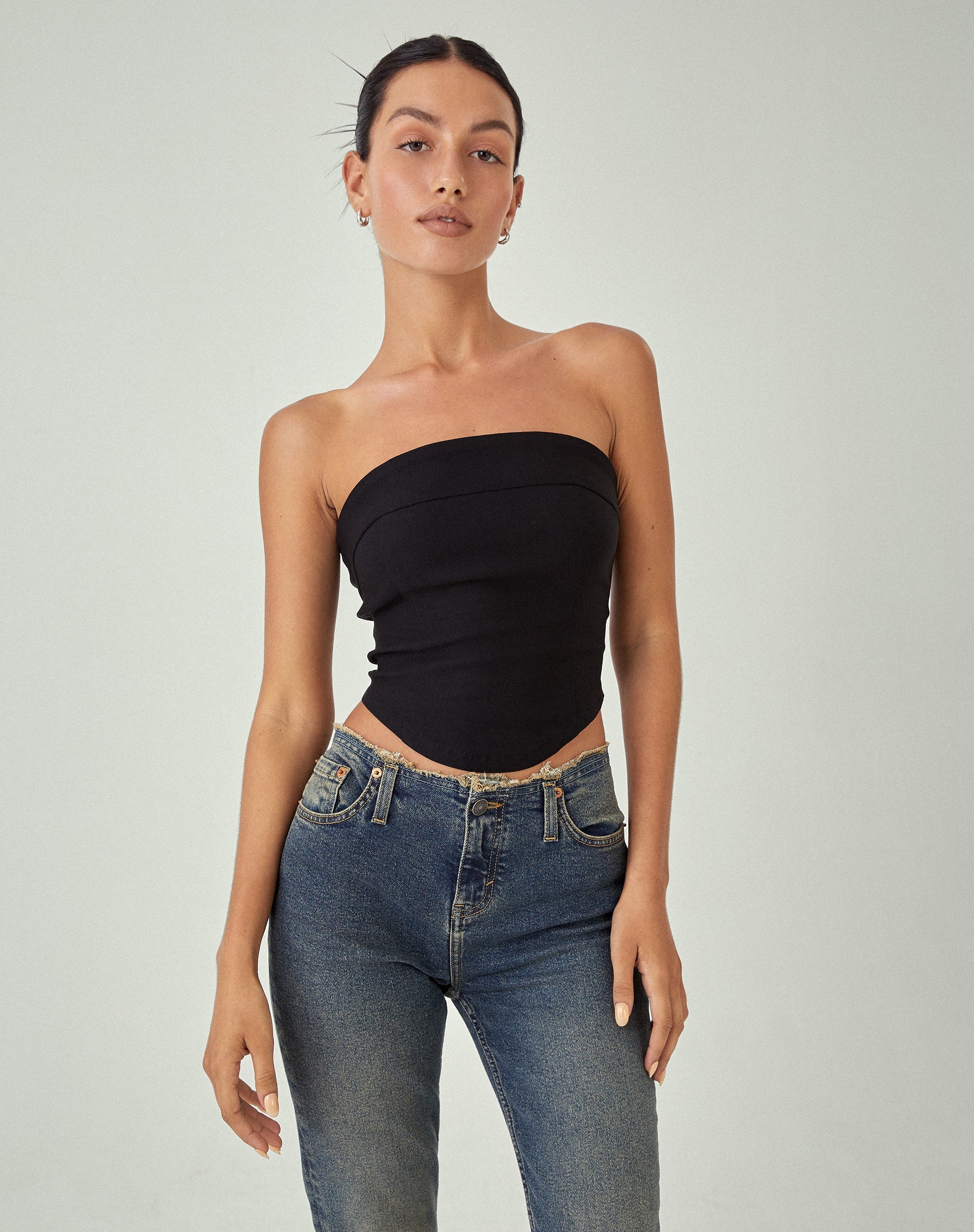 Image de MOTEL X JACQUIE Top bandeau Panilka en noir