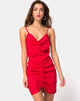 Image de la robe Panthus en satin rouge