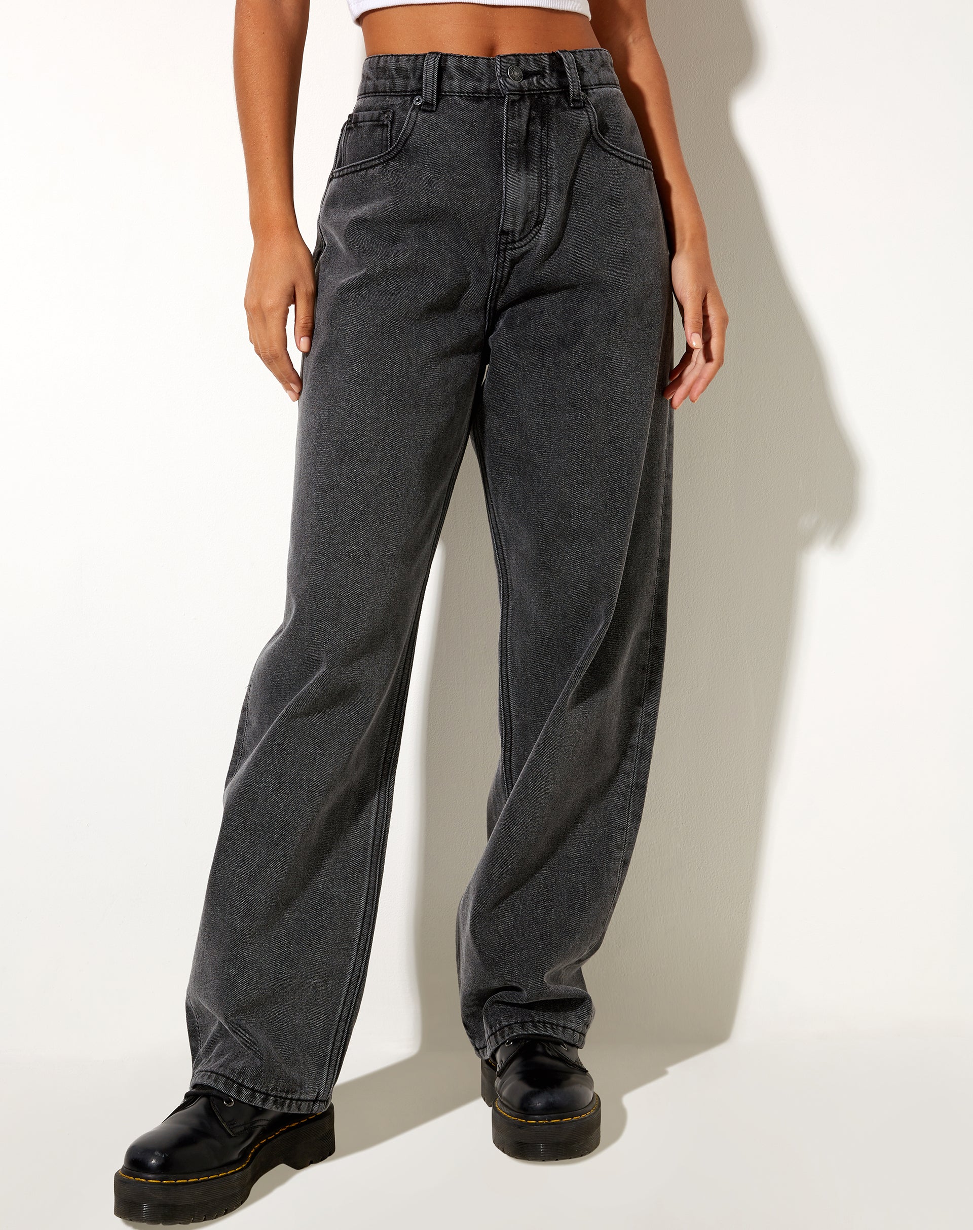 Image de Bum Rips Parallel Jeans en Black Wash