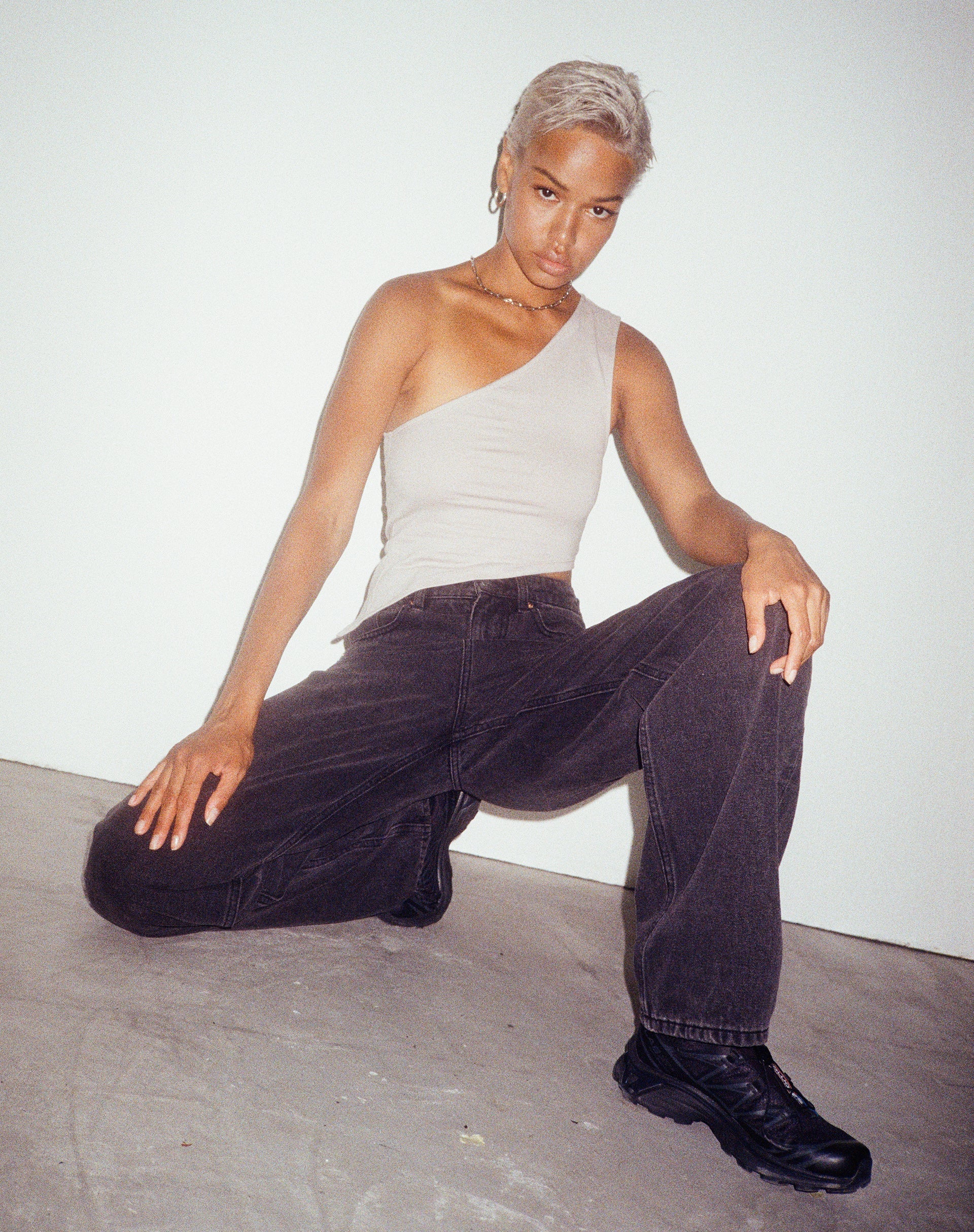 Image de Bayva Crop Top en Lycra Oat Milk