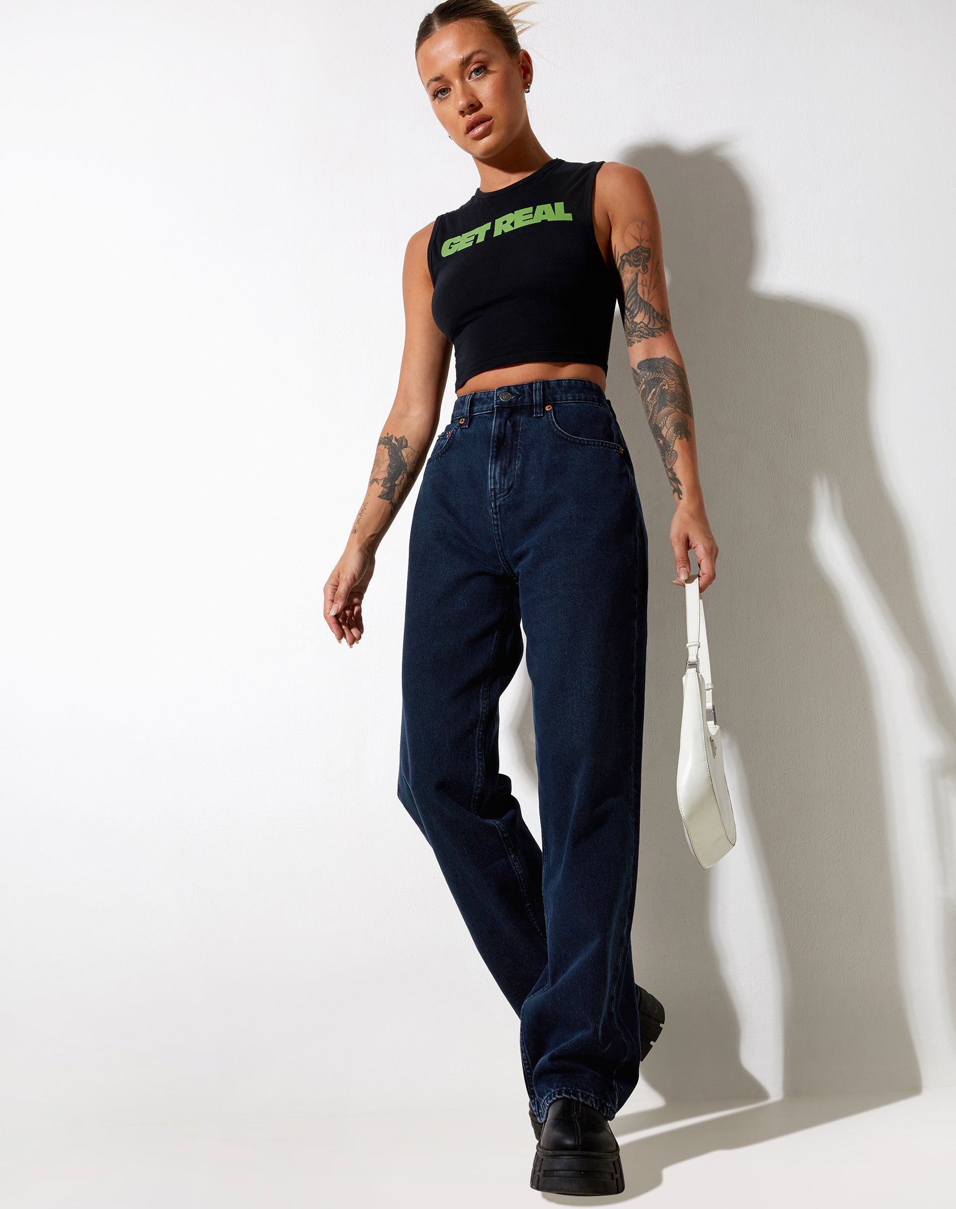 Image de Gimon Crop Top in Black Get Real