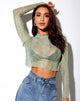 Image de Paria Top in Lime Croc