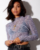 Image de Paria Top in Liquid Leopard Grey