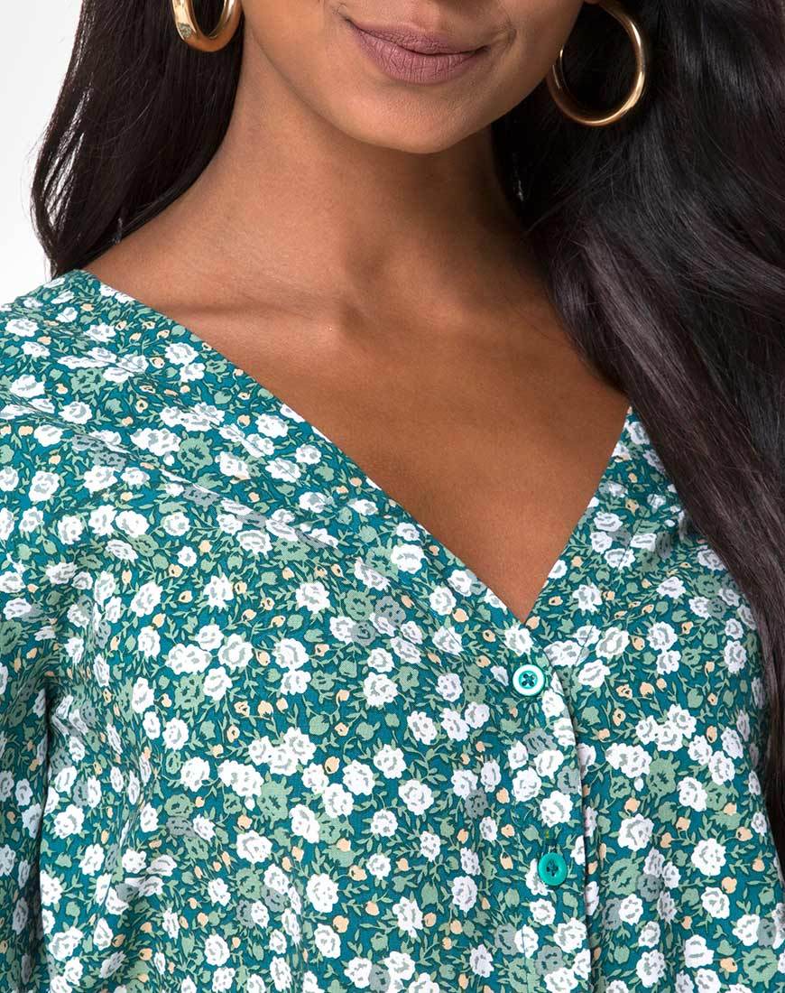 Image de Parki Top in Floral Field Green