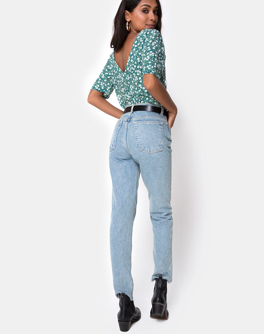 Image de Parki Top in Floral Field Green