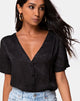 Image de Parki Top In Satin Cheetah Black