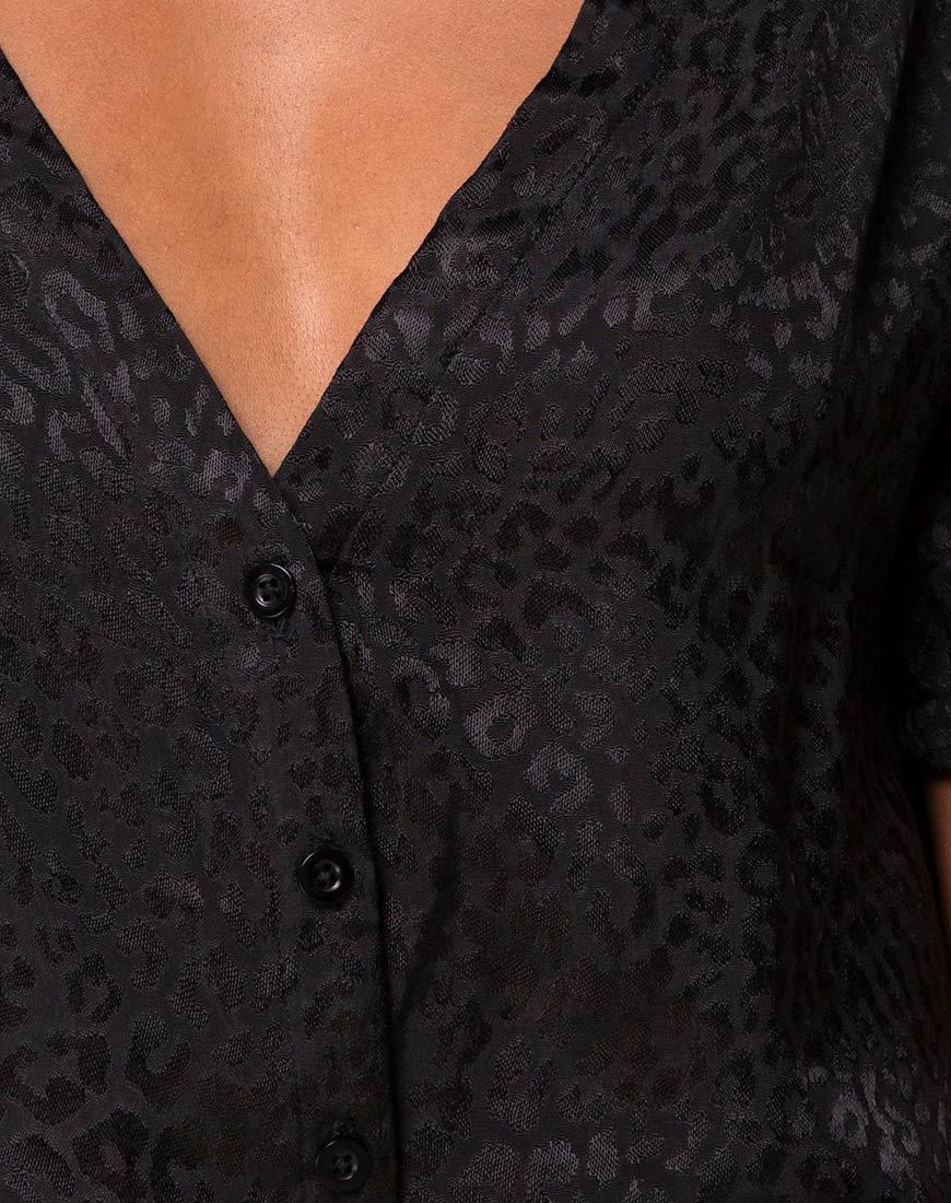 Image de Parki Top In Satin Cheetah Black