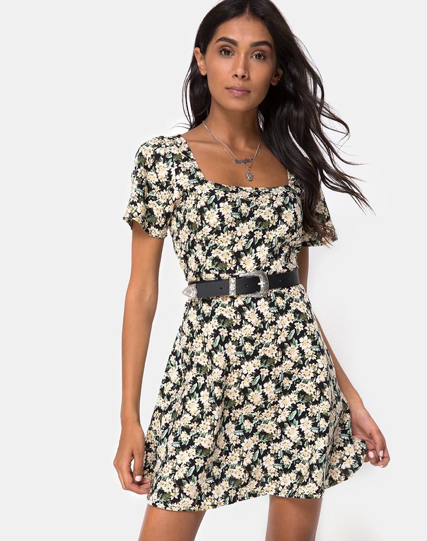 Image de Peky Skater Dress in Aster Black