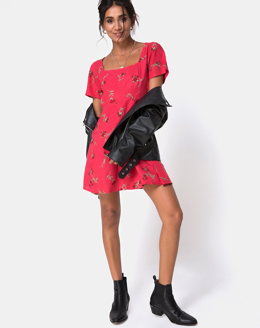 Image de Peky Tea Dress in Rouge Rose Pink
