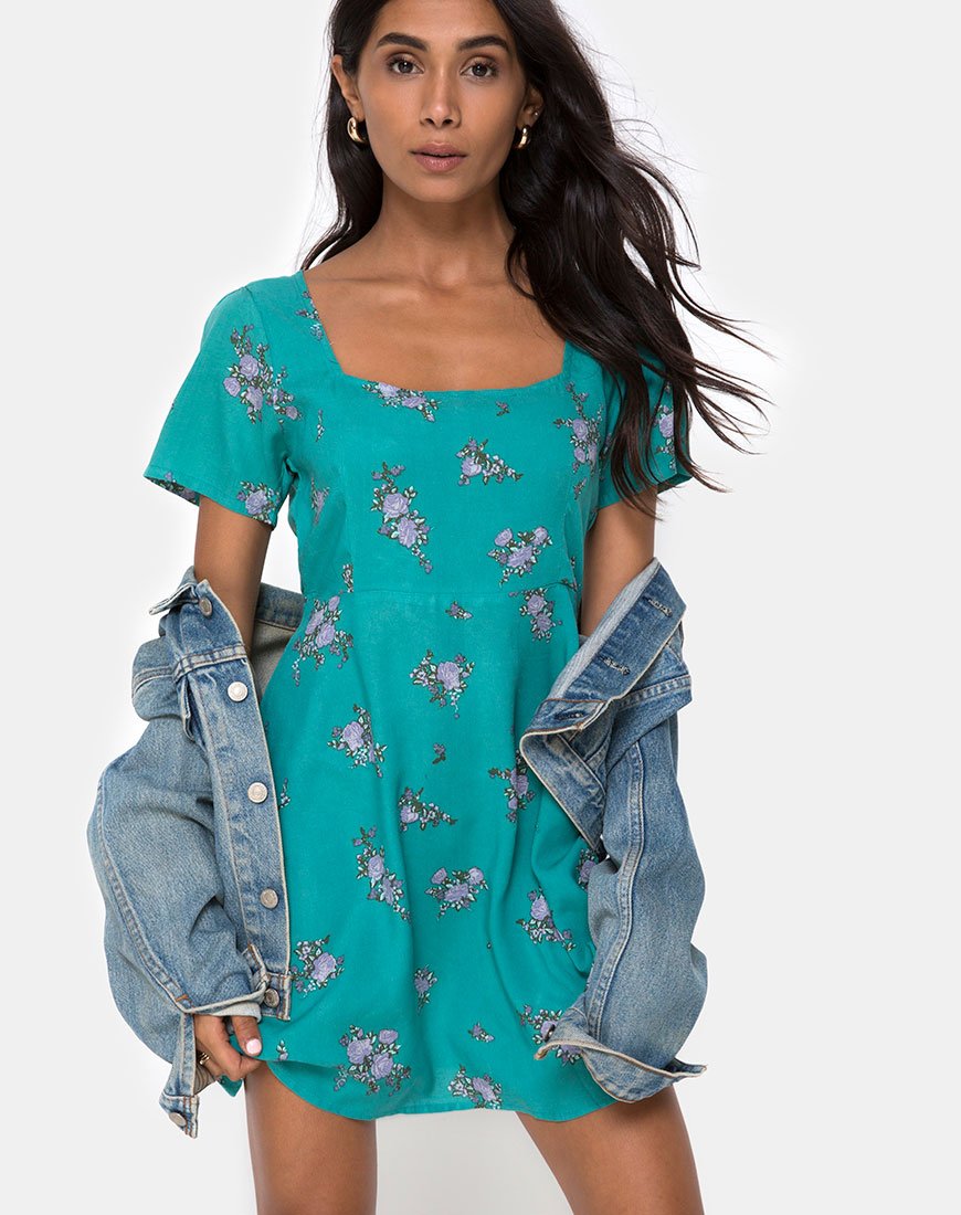 Image de Peky Babydoll Dress in Soi Rose Green
