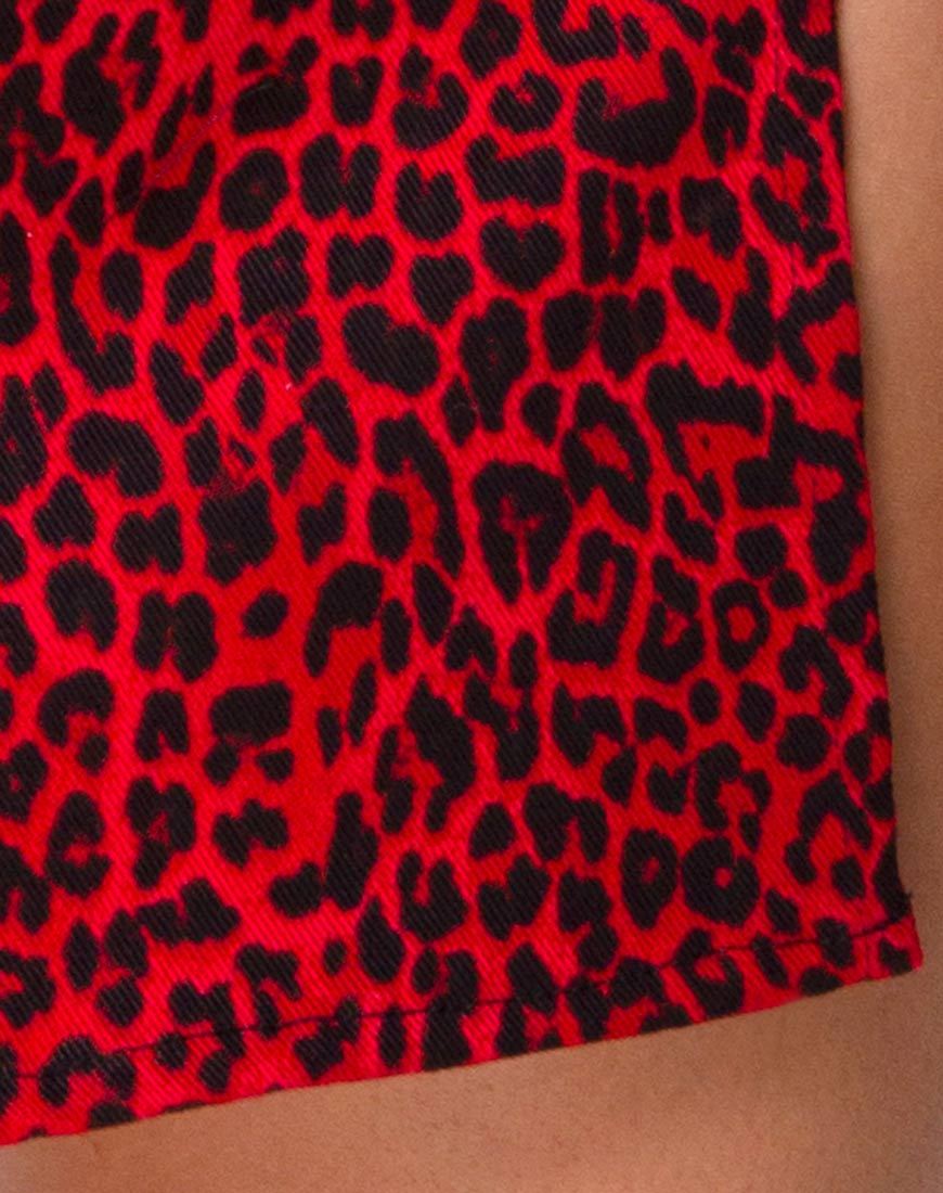 Image de la mini-jupe Pelmet en animal coloré Rouge