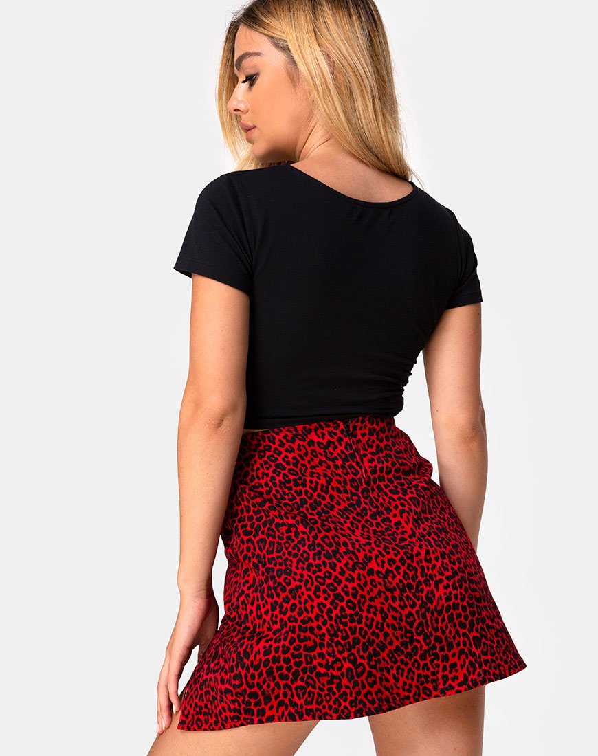 Minijupe Pelmet, Coloured Animal Red