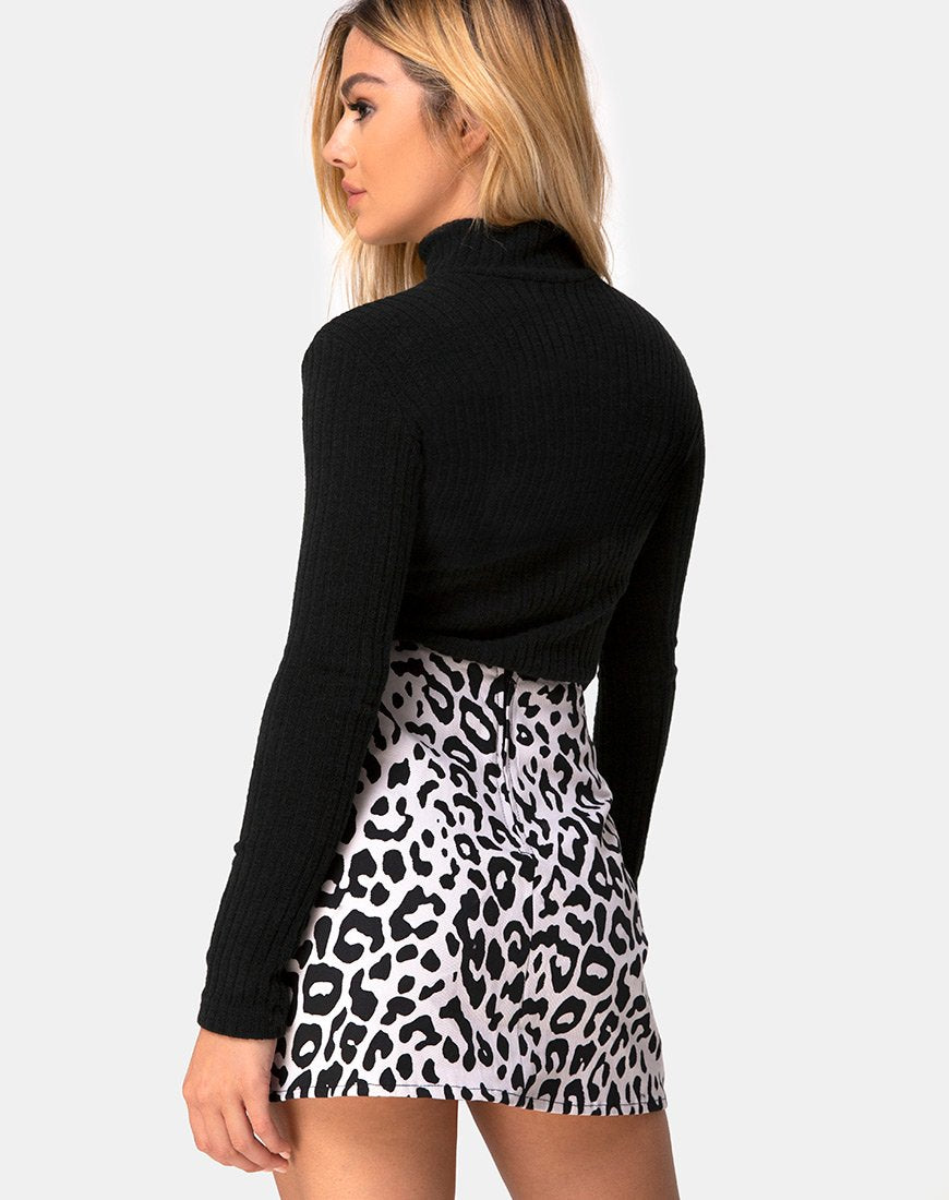 Minijupe Pelmet, Mono Animal Grey White