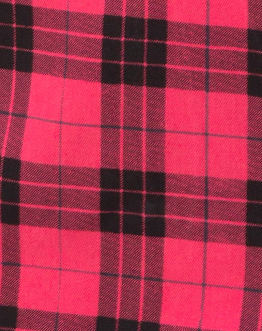 Image de la jupe Pelmet à carreaux d'hiver rouge/noir