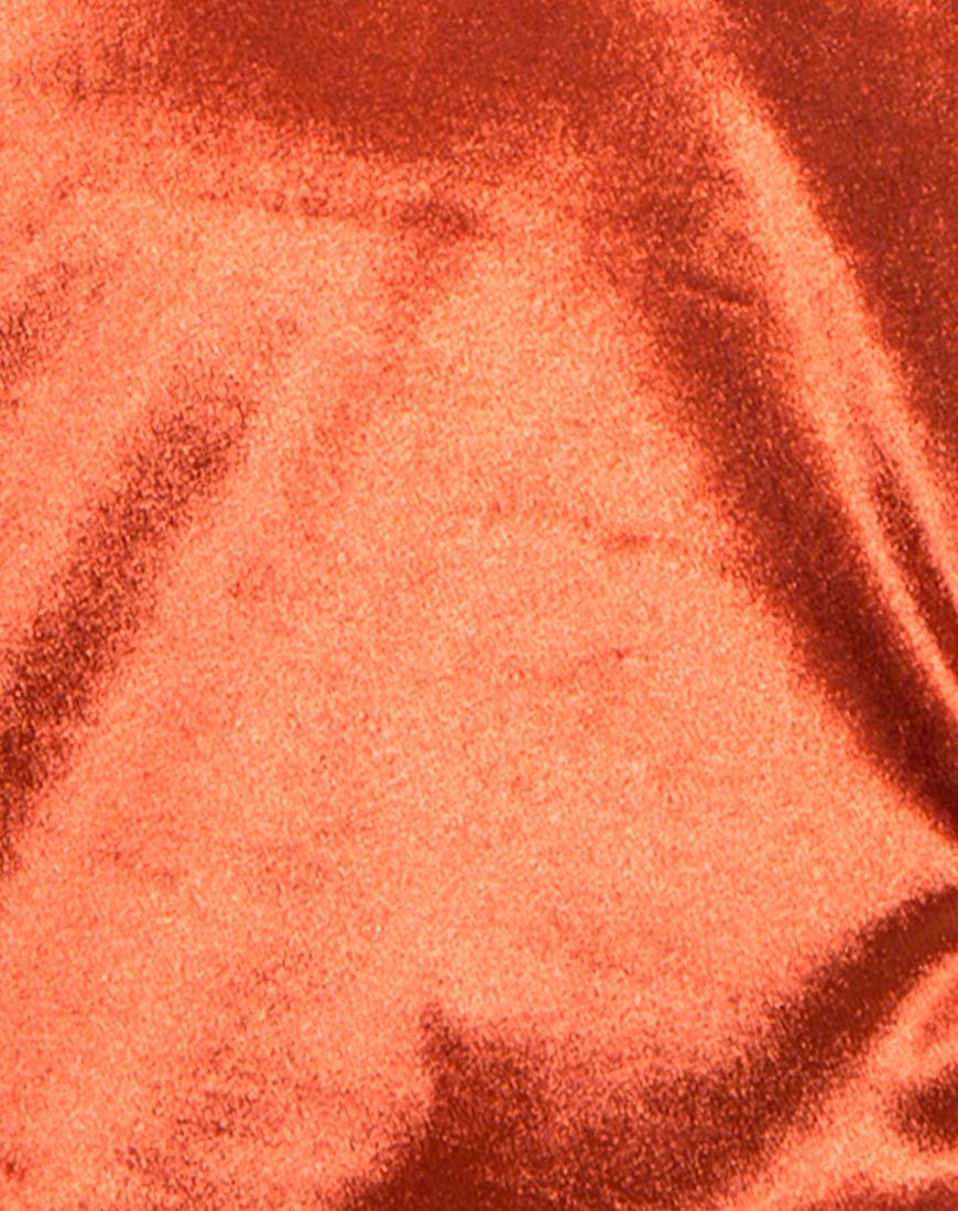 Image de la mini-jupe Pelmet en velours rouille