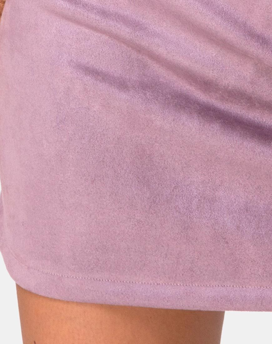 Image de la jupe Pelmo en daim violet