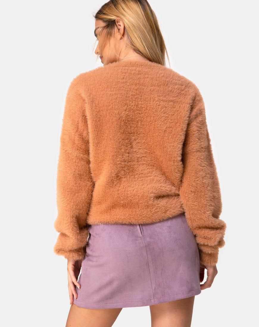 Image de la jupe Pelmo en daim violet