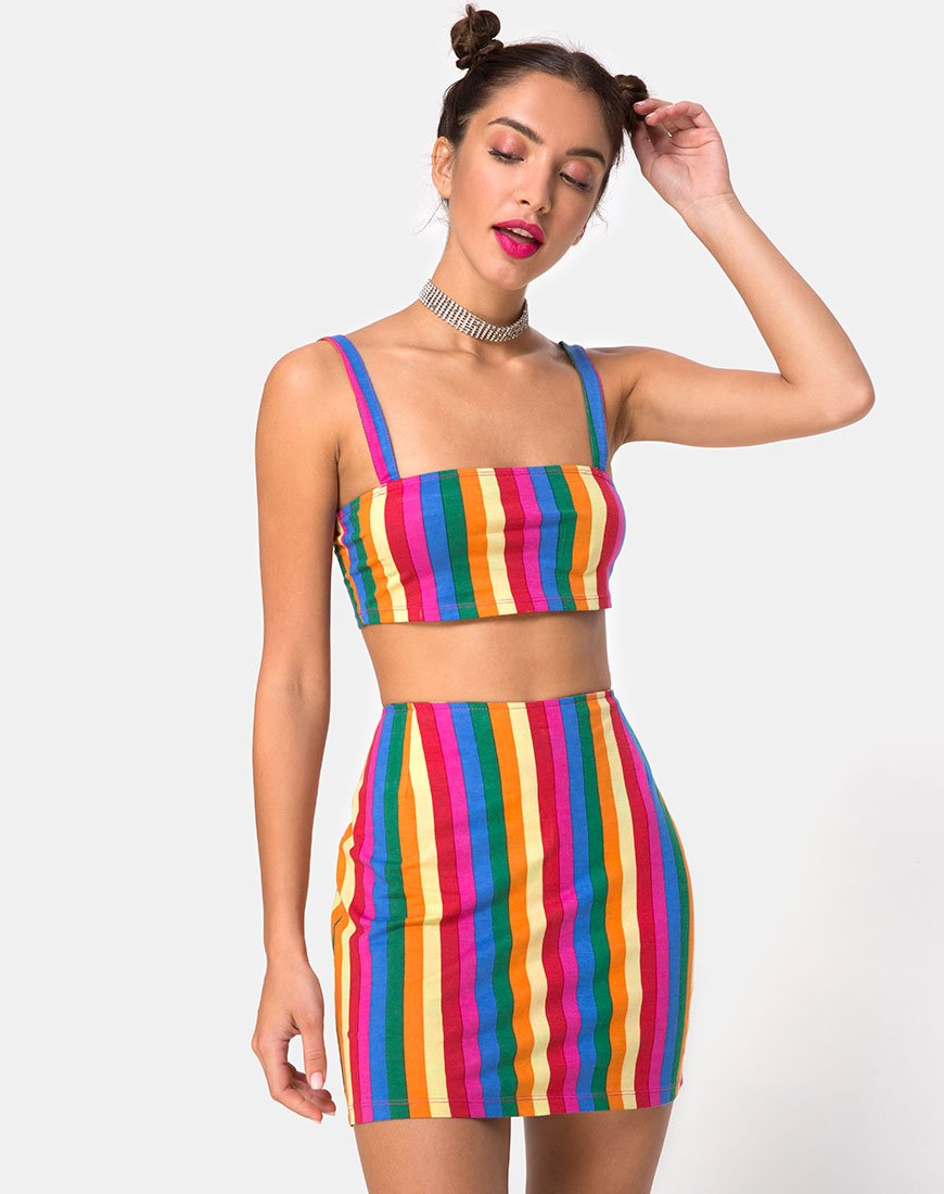 Image de la mini-jupe Pelmo à rayures Good Times X Princess Polly