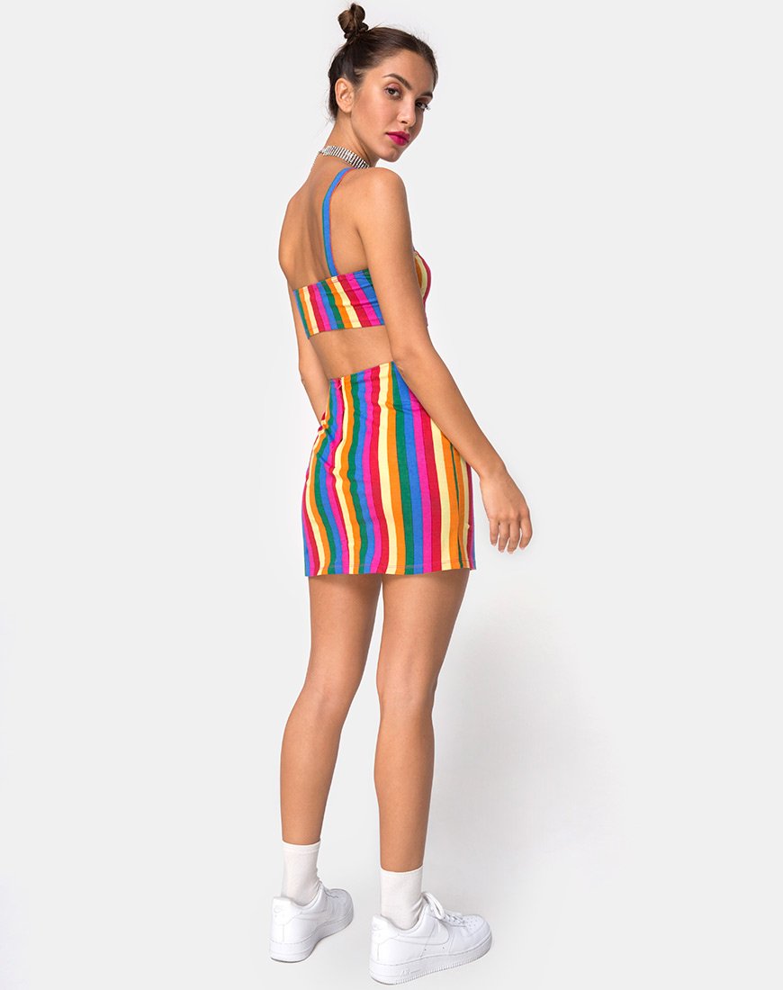 Image de Monira Crop Top in Good Times Stripe X Princess Polly