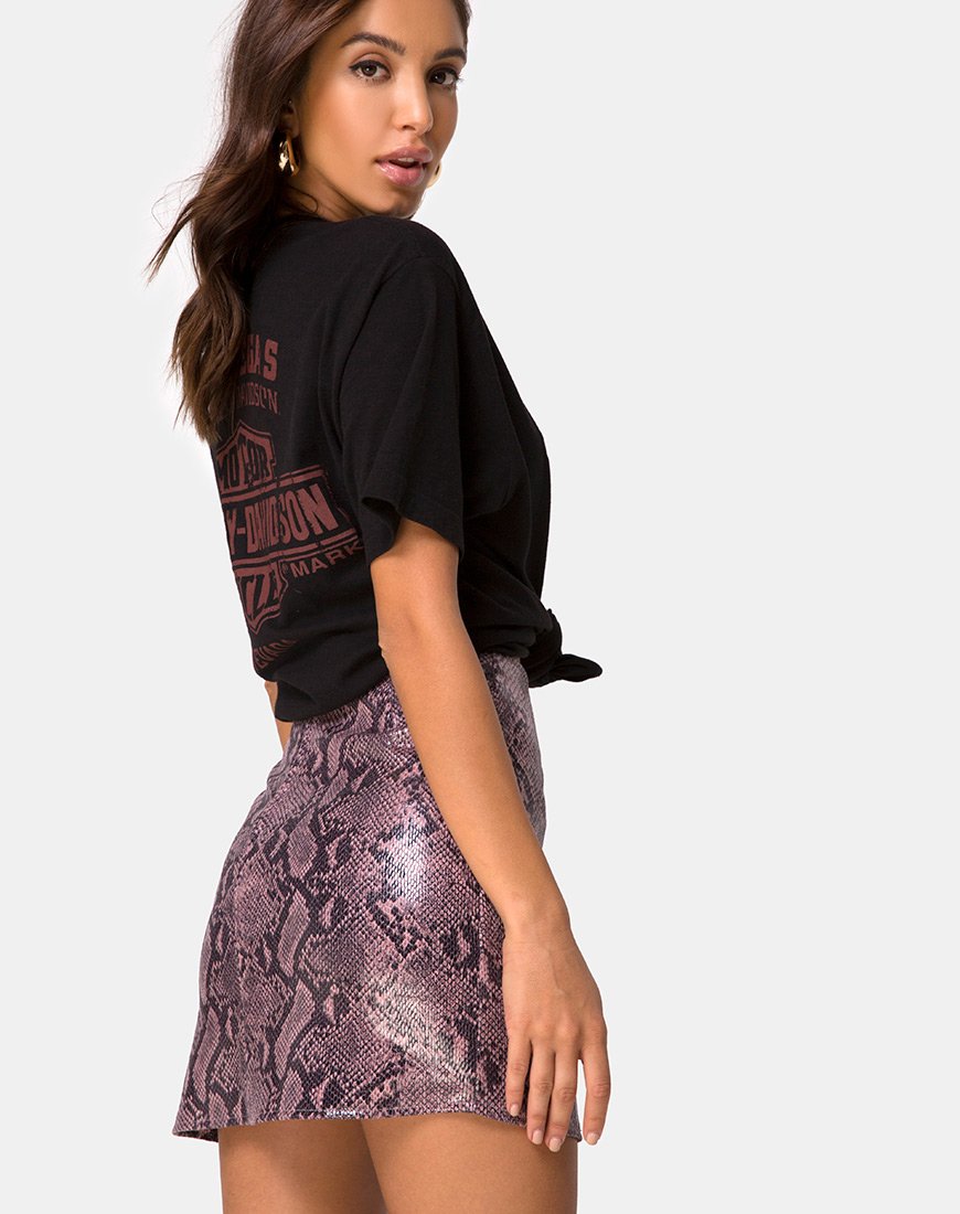 Minijupe Pelmo, mauve serpenté