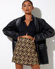 Image de la mini-jupe Pelmo en patchwork Daisy Brown