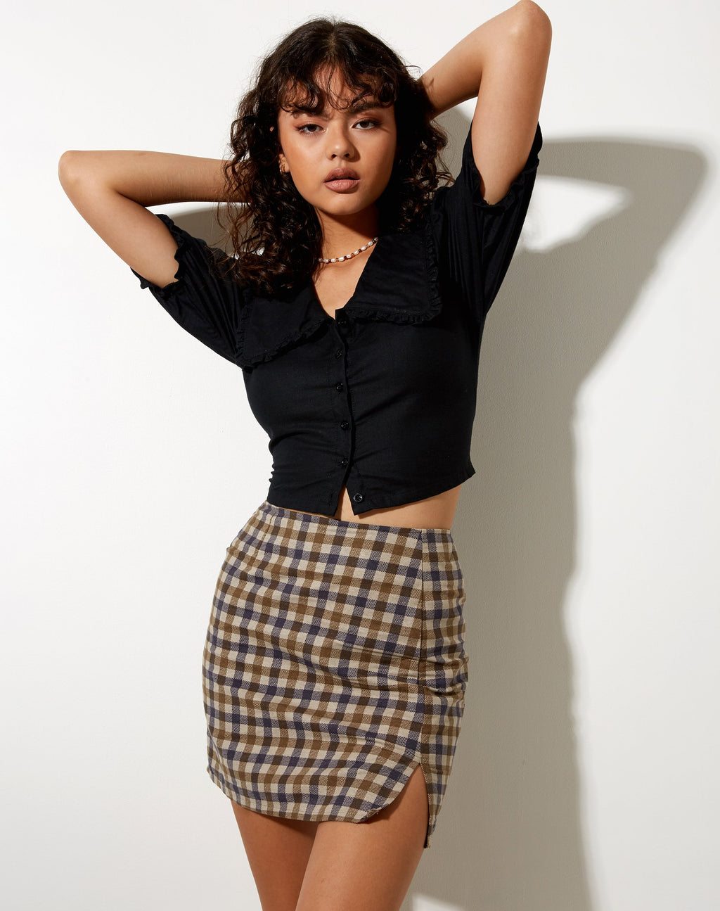 Minijupe Pelmy, 40's Check Tan