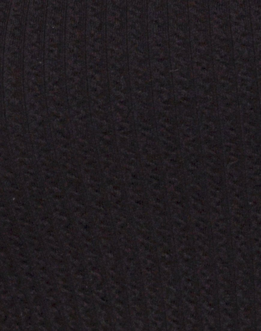Image de Pendan Bodycon Dress in Rib Black