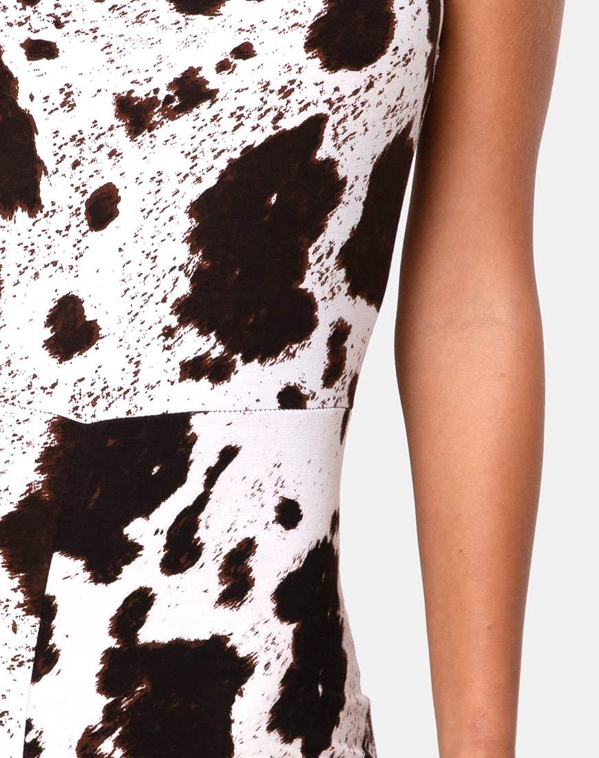Image de Phia Unitard en peau de vache marron et blanc