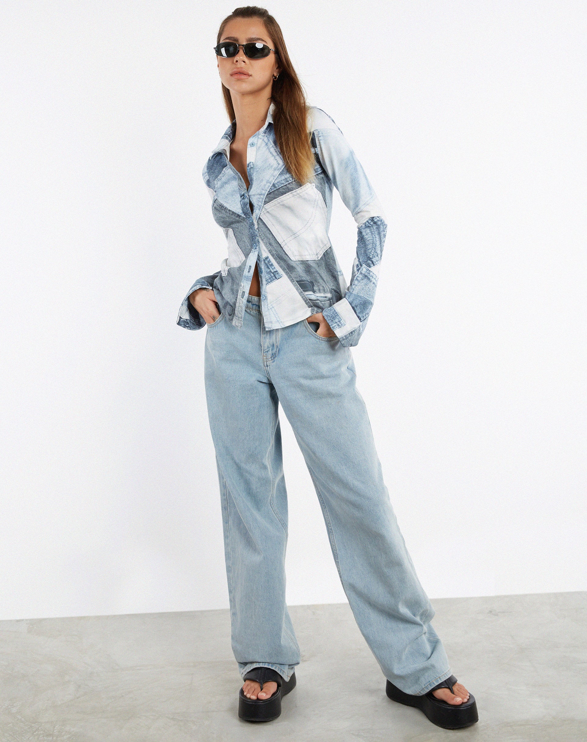 image de MOTEL X JACQUIE Phole Top in Denim Pocket