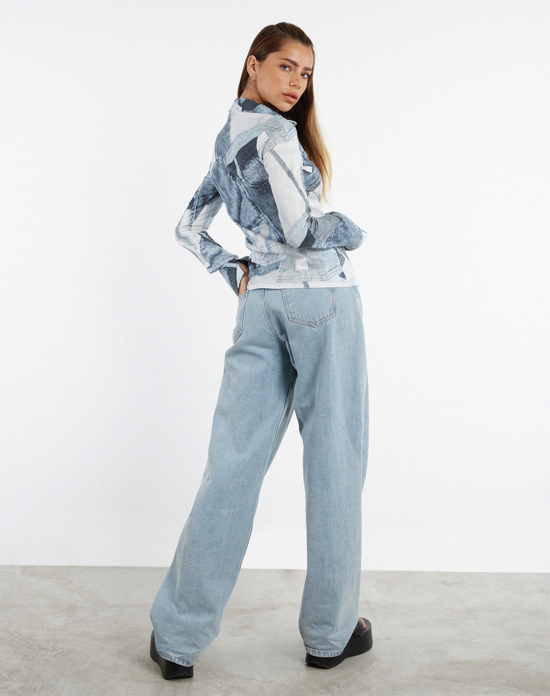 image de MOTEL X JACQUIE Phole Top in Denim Pocket
