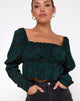 Image de Piery Top in 90s Zebra Forest Green