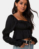 Image de Piery Top en satin Cheetah Black