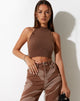 Image de MOTEL X IRIS Pikat Crop Top in Knit Brown
