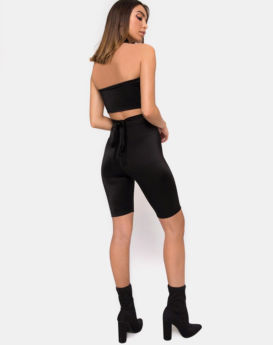Image de Dorian Criss Cross Tube Top in Black