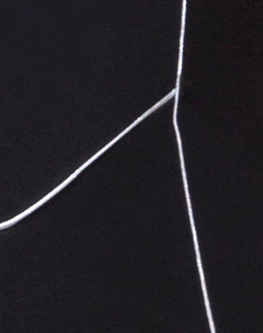 Image of Pion Plunge Catsuit in Black with Piping Line
