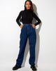 Image de Jeans plissés en bleu indigo