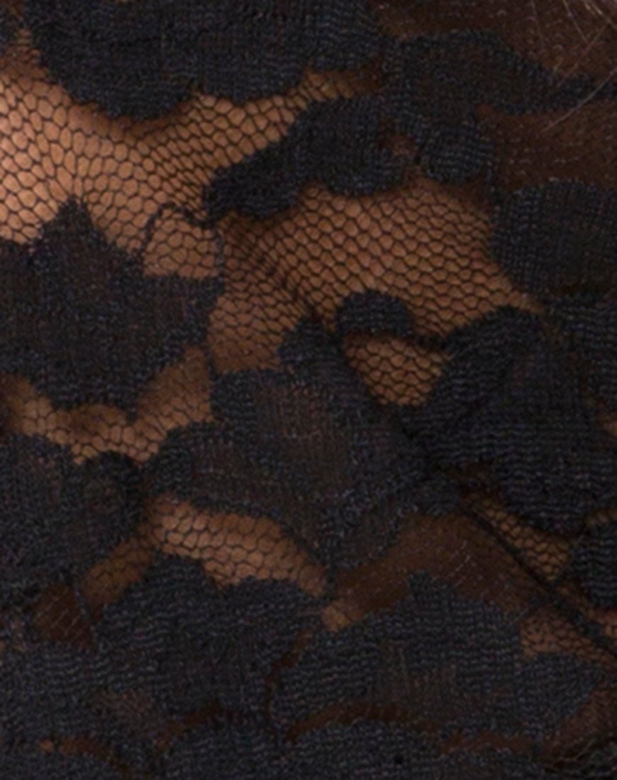 Image de Porque Top en dentelle noir