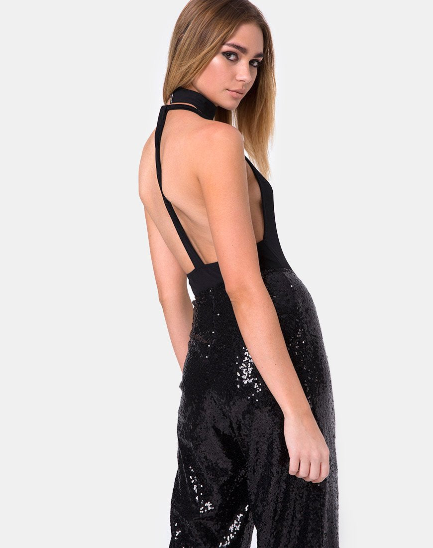 Image of Prague Trouser in Mini Sequin Black