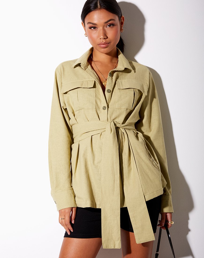 Chemise Prami, vert foncé