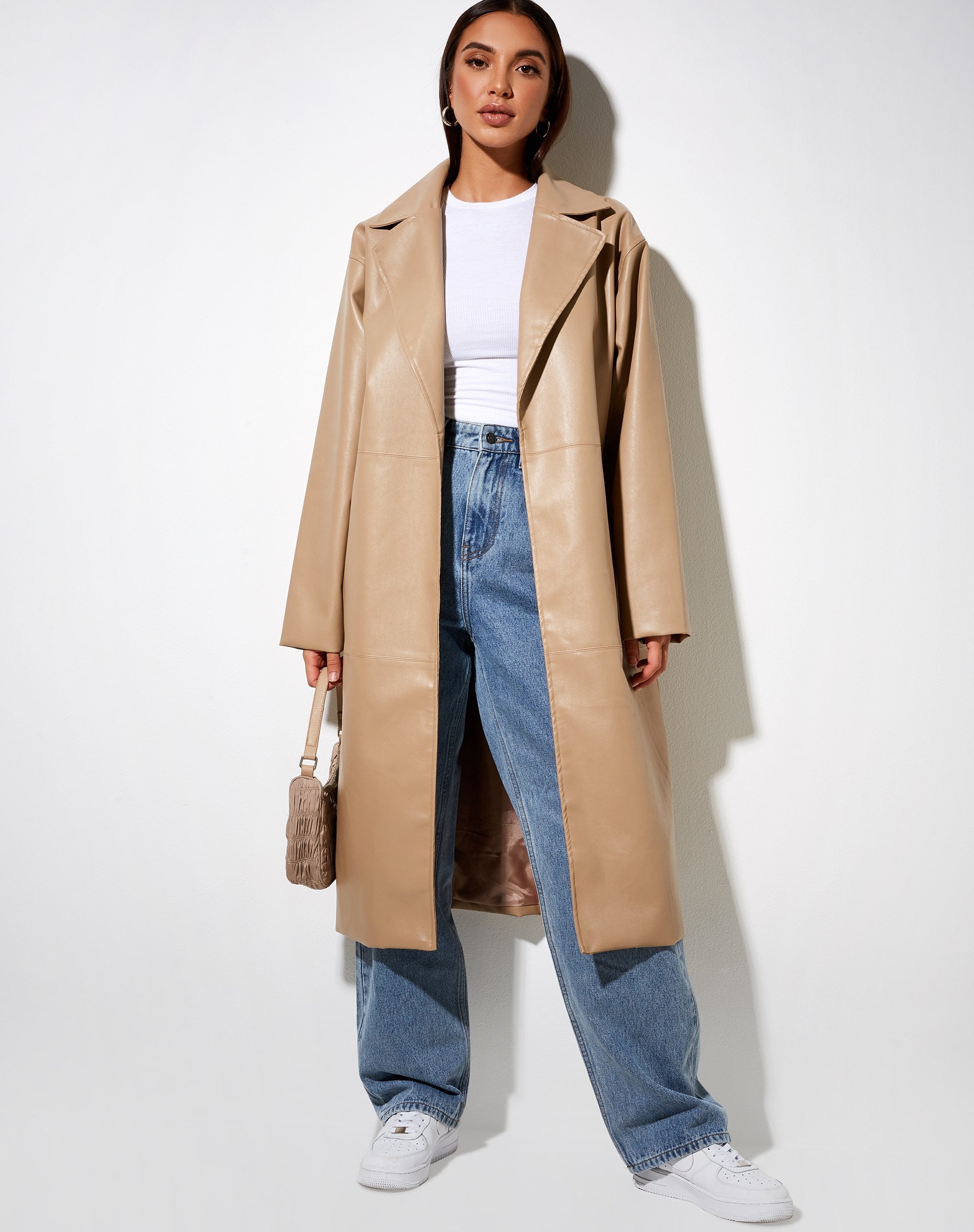 Image de Duster Coat en PU Tan
