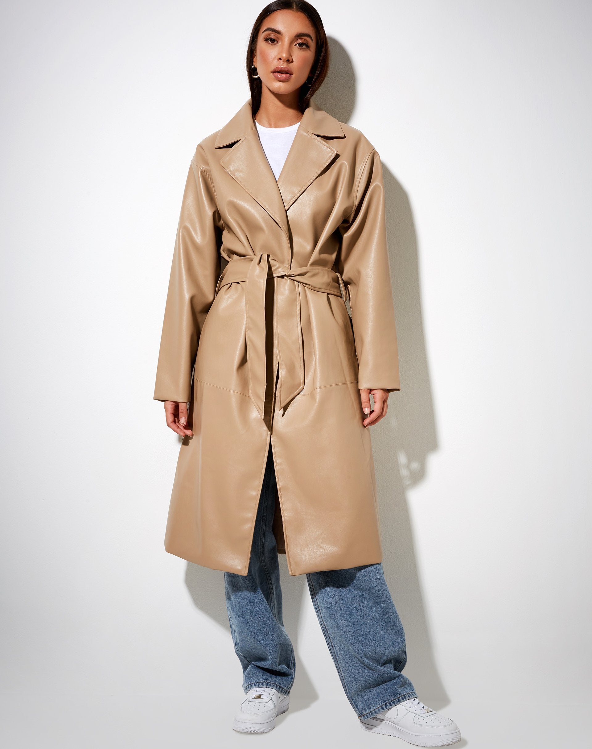 Image de Duster Coat en PU Tan
