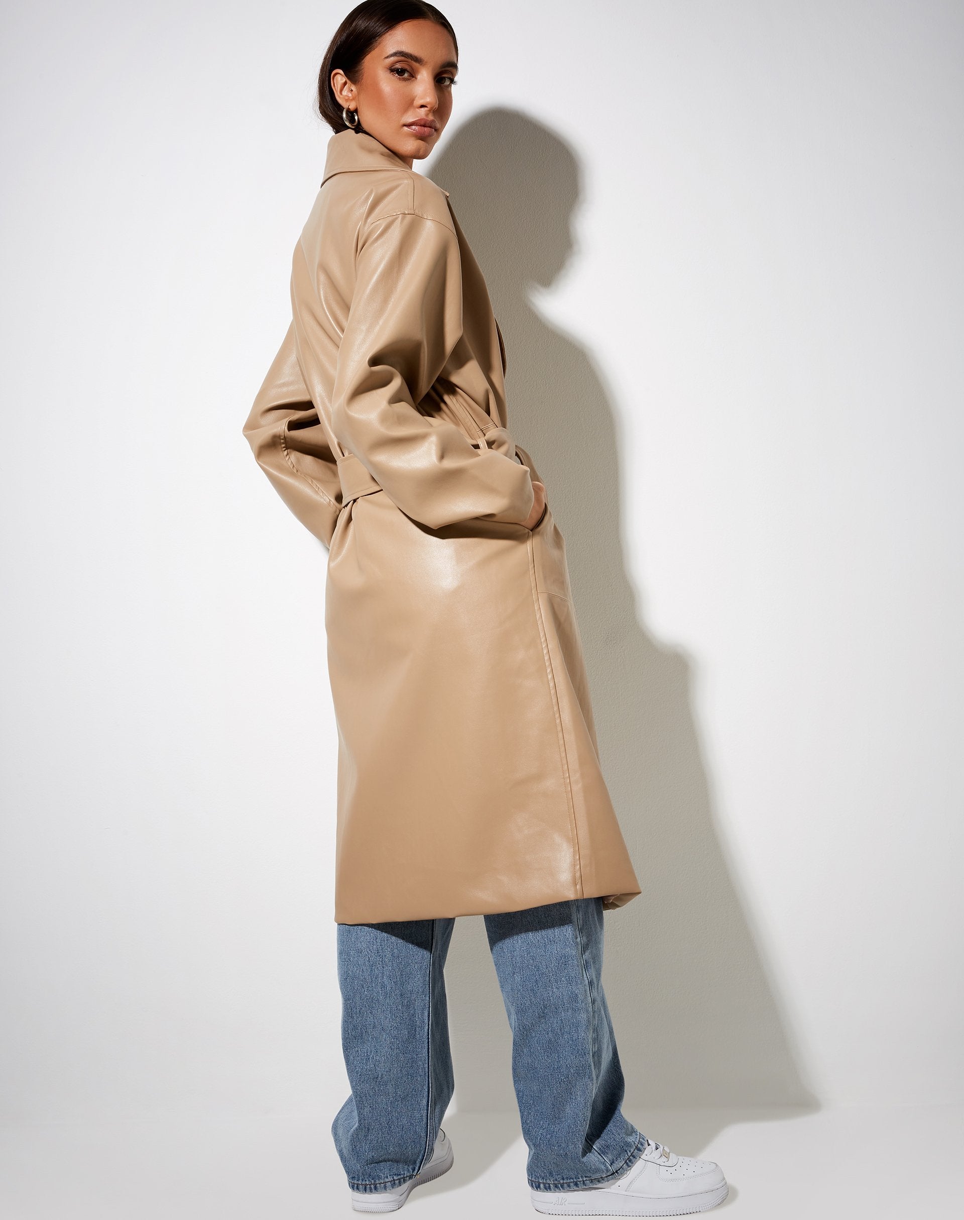 Image de Duster Coat en PU Tan