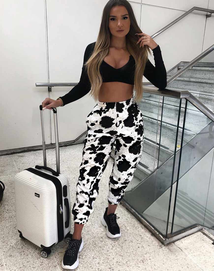 Image de Basta Jogger en peau de vache Marron/Blanc