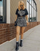 Image de la mini-jupe Sheny en gris léopard