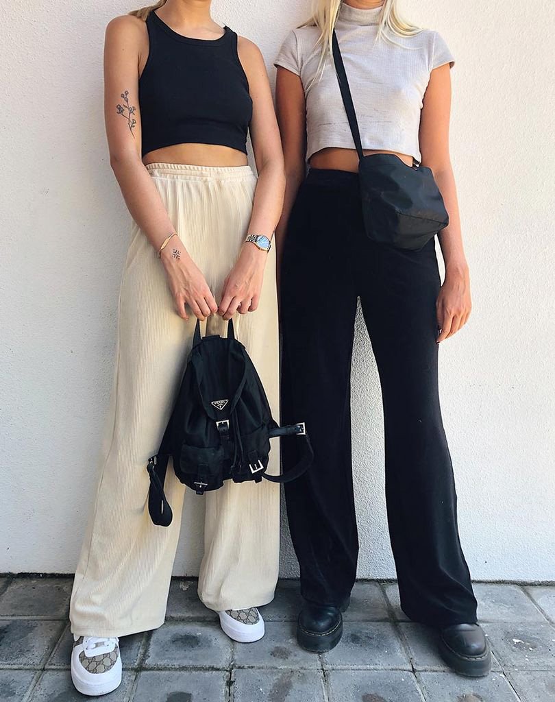 Image de Obeli Trouser in Rib Black