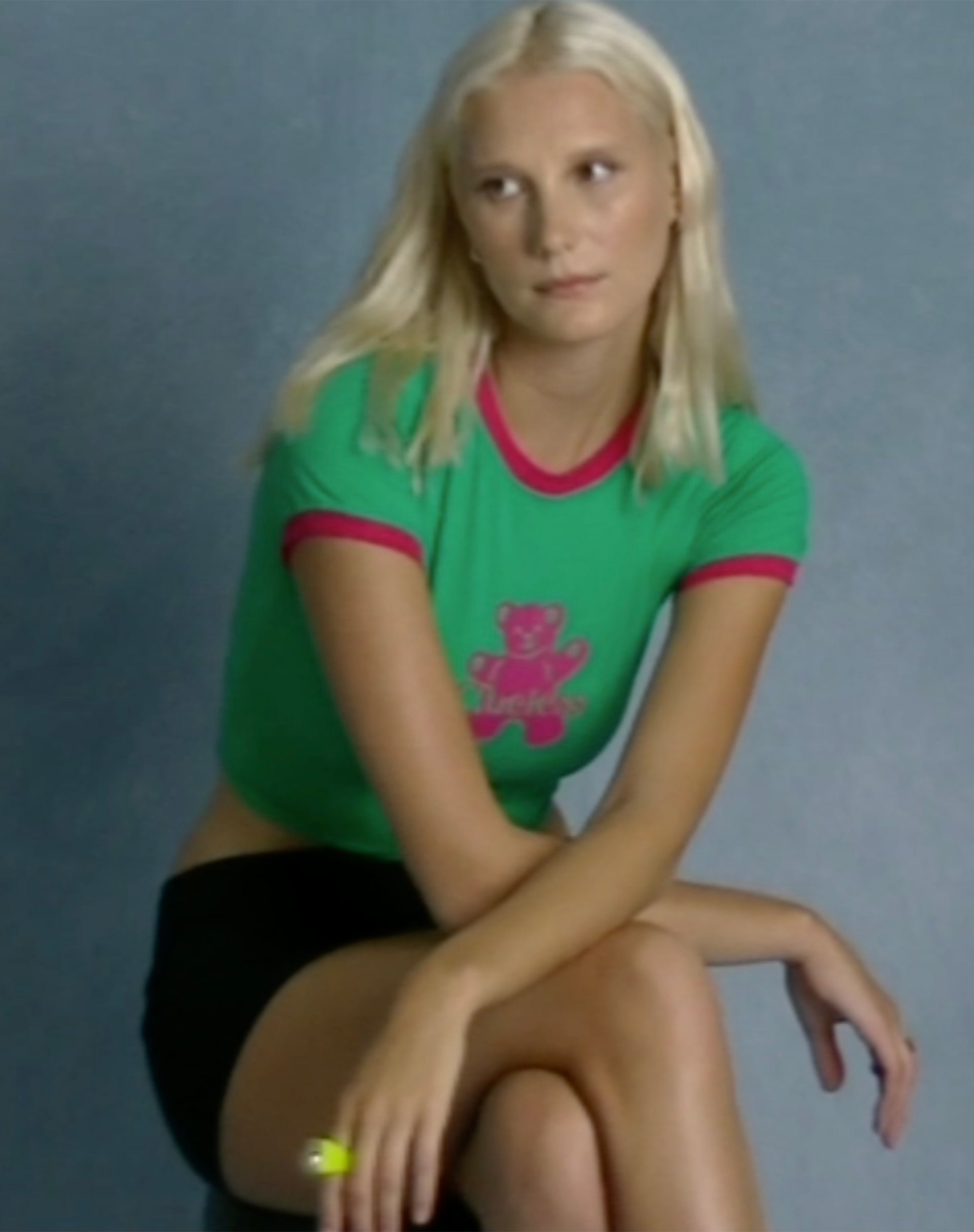 image de Babe Tee in Fun Green Teddy Cuddle