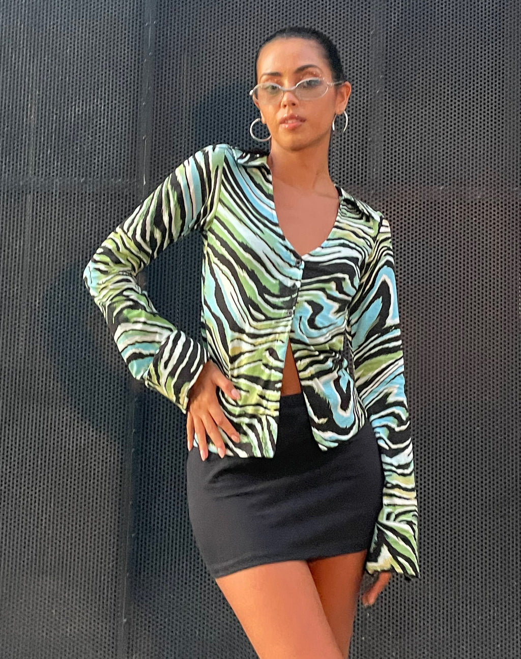 Chemise Ruth, bleu zébré Warped
