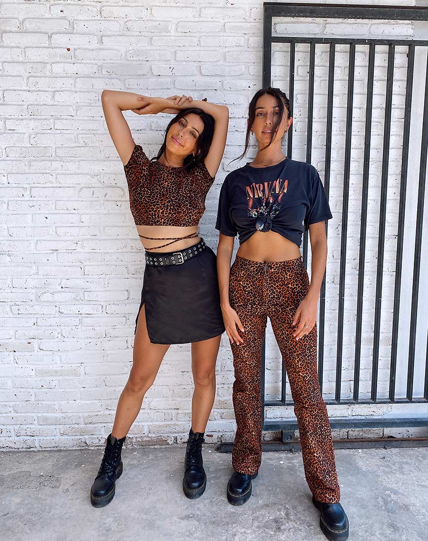 Image de Tasya Top in Ditsy Leopard Orange